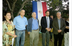 L. to r.: the President of the Shalom Club Paraguay; Ambassador Mattanya Cohen; Minister Shamir; Israel’s Honorary Consul to Paraguay Alejandro Rubin; and Ambassador Modi Ephraim - Copyright: MASHAV