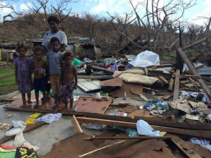 Devastation on the island of Tongoa, Vanuatu