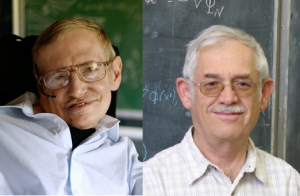 Stephen William Hawking (à g.) et Jacob David Bekenstein