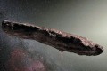 L'astéroïde Oumuamua représenté sous la forme d'un cigare. Mais il pourrait tout aussi bien être plat et fin comme une crêpe