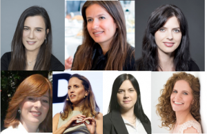 High from l. to r. Daphna Nissenbaum, Inna Braverman, Tal Rubinstein, Sari Roth, Dr. Sharon Haramati, Ruth Polachek, Lihi Segal