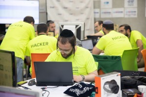A JCT student participating in the hackathon Credit to: Michael Erenburg
