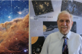 A g. photo du télescope James Webb (Nasa), à d. Pr Noah Dana-Picard (photo Y. Koletker pour le JCT)